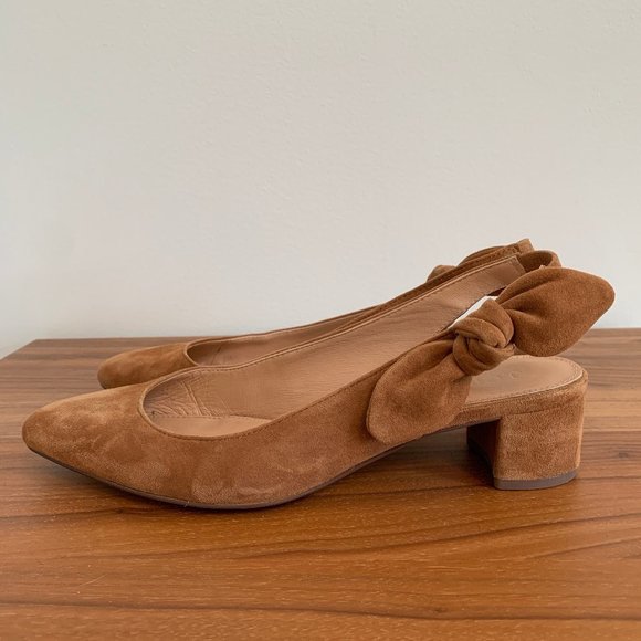 J Crew Suede Slingbacks